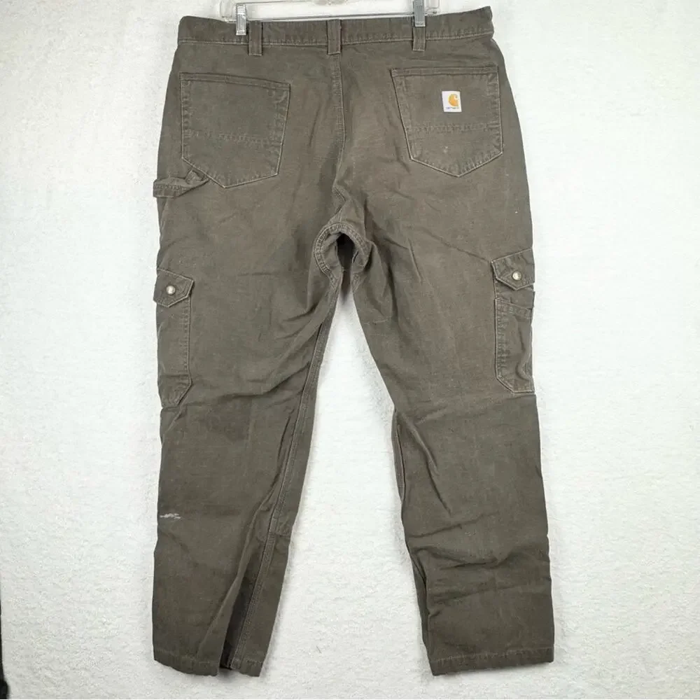 Carhartt Cargo Work Pant Relaxed Fit Rugged Flex Ripstop in Dark Coffee Sz 40x32